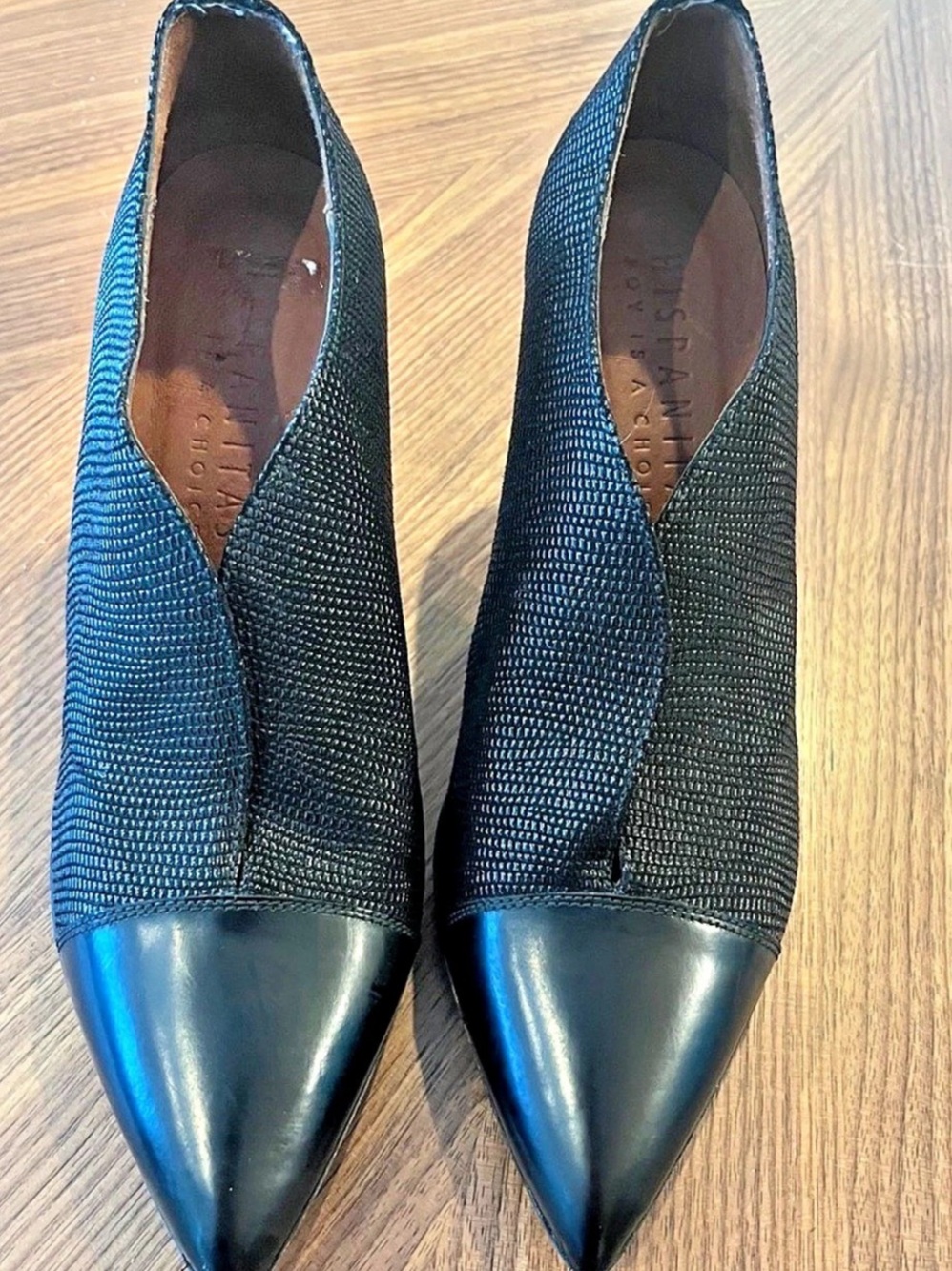 Hispanitas Pointed Toe Heels in Black